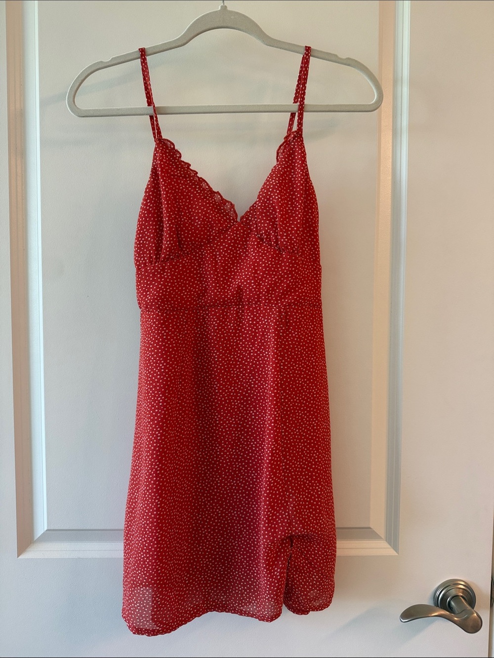 Red Polka Dot Spaghetti Strap Dress